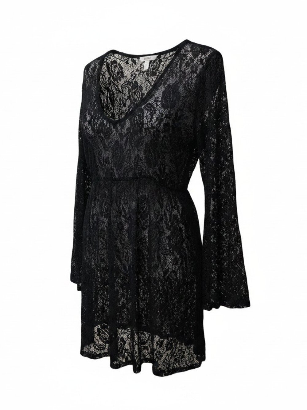 Torrid Black Lace Bell Sleeve Cover Up Size 1